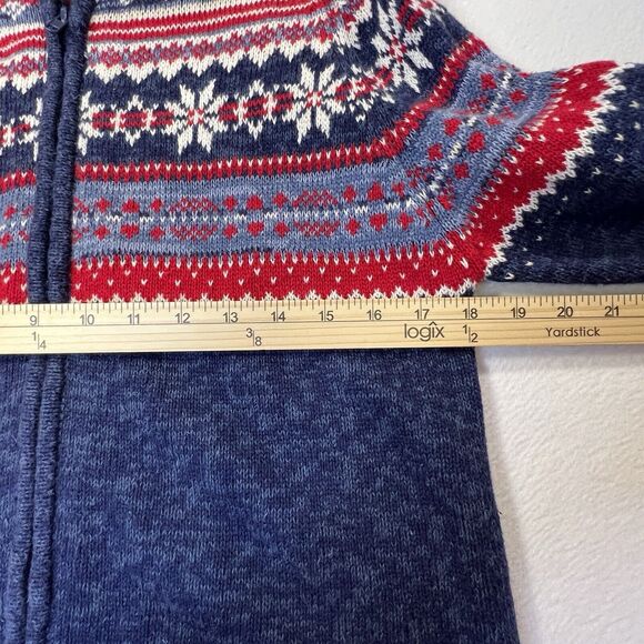 Tiara International Sweater Size Small Full Zip Y2K Vintage Americana Christmas - Picture 10 of 12